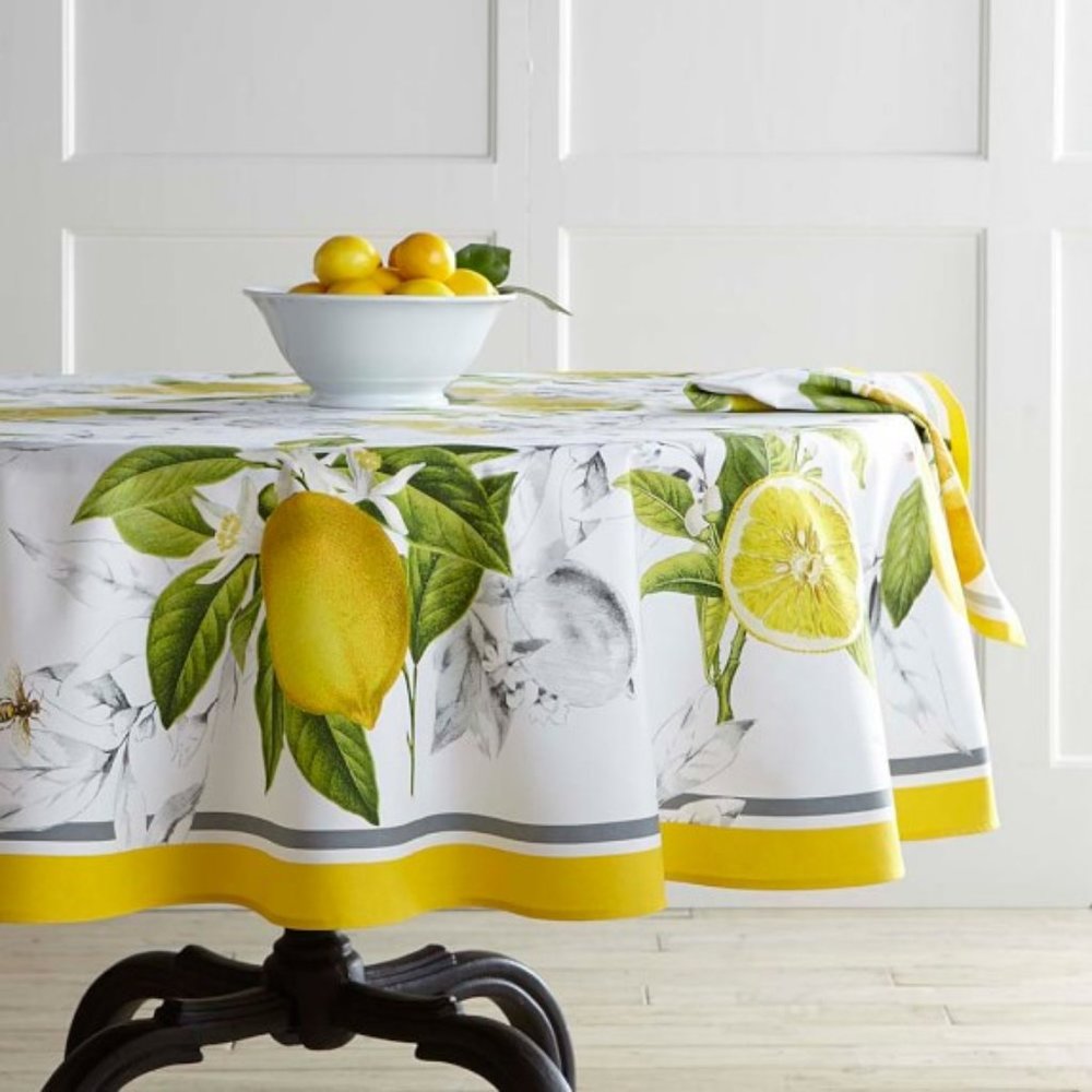 Williams Sonoma Meyer Lemon Round Tablecoth